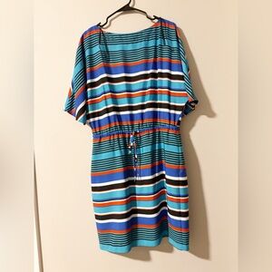 Emma & Michele strap dress black, red, blue, white strap